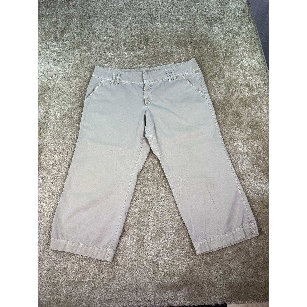 Old Navy Women's Capri Pants Size 16 Beige Chino Cotton 38x23 B827